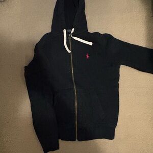 Polo Ralph Lauren Black Hoodie with Red Logo